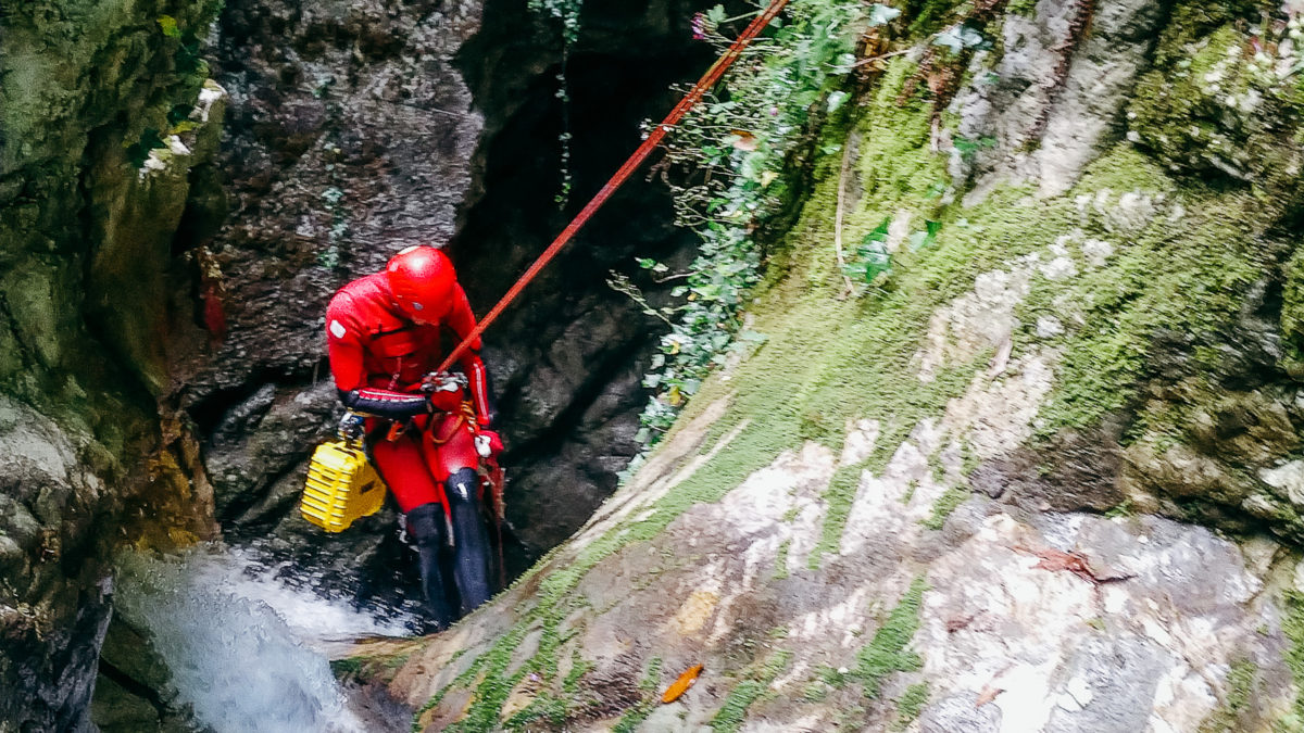 Zhepe canyon first descent